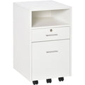 Mobile File Cabinet 39.5x40x60cm White Vinsetto