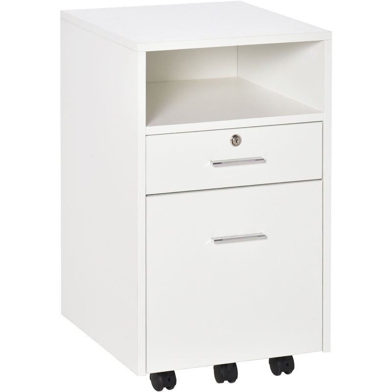 Mobile File Cabinet 39.5x40x60cm White