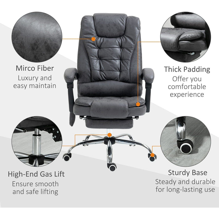 Massage Heated Office Chair, High-Back