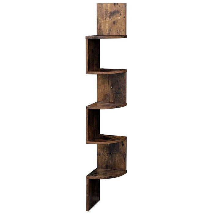 Vasagle Rustic Brown 5 Tier Wooden Corner 