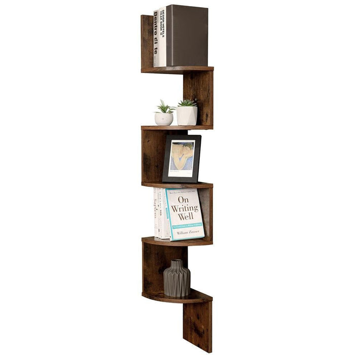 Vasagle Rustic Brown 5 Tier Wooden Corner 