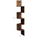 Vasagle Rustic Brown 5 Tier Wooden Corner 