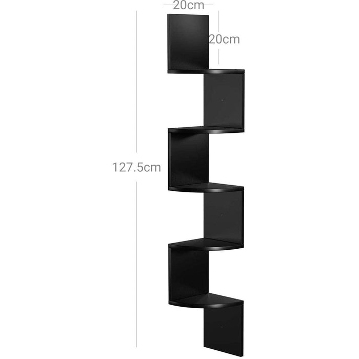 Vasagle 5 Tier Floating Shelf, Black