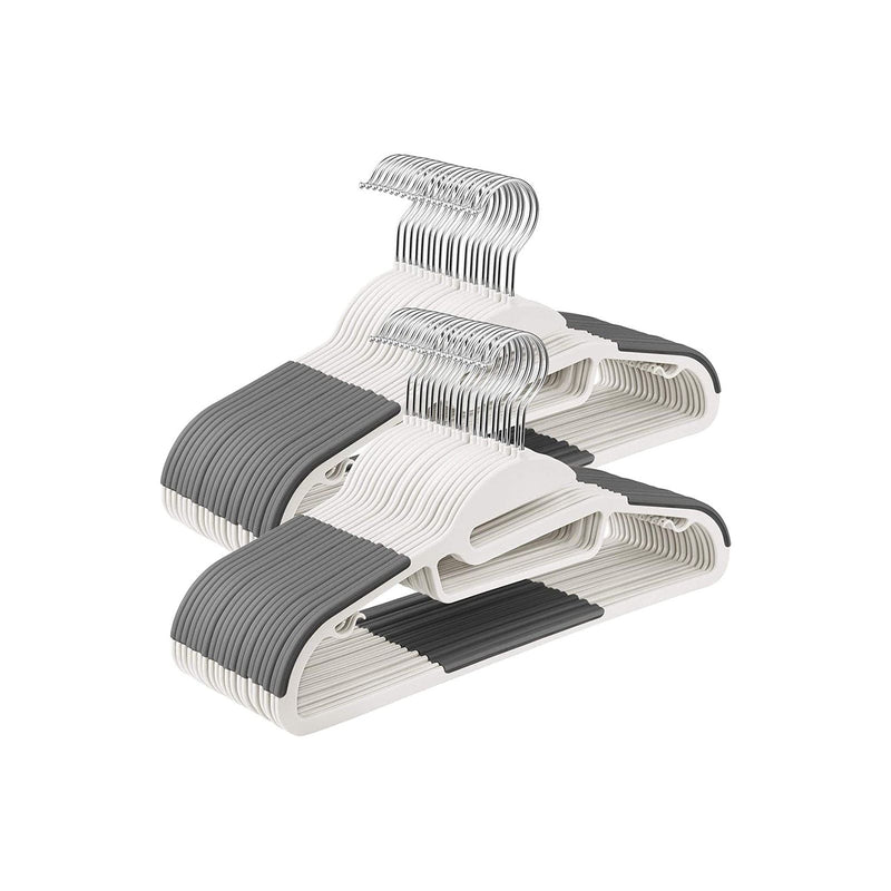 Songmics Non-Slip Hangers, White & Grey (50 Pack) Songmics