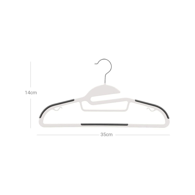 Songmics Non-Slip Hangers, White & Grey (50 Pack) Songmics