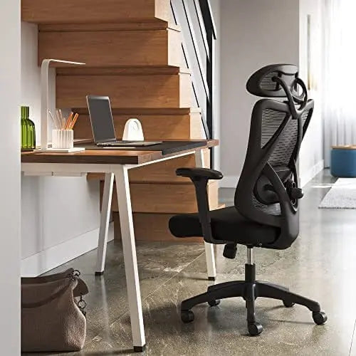 Ergonomic Adjustable Mesh Chair, Black SONGMICS