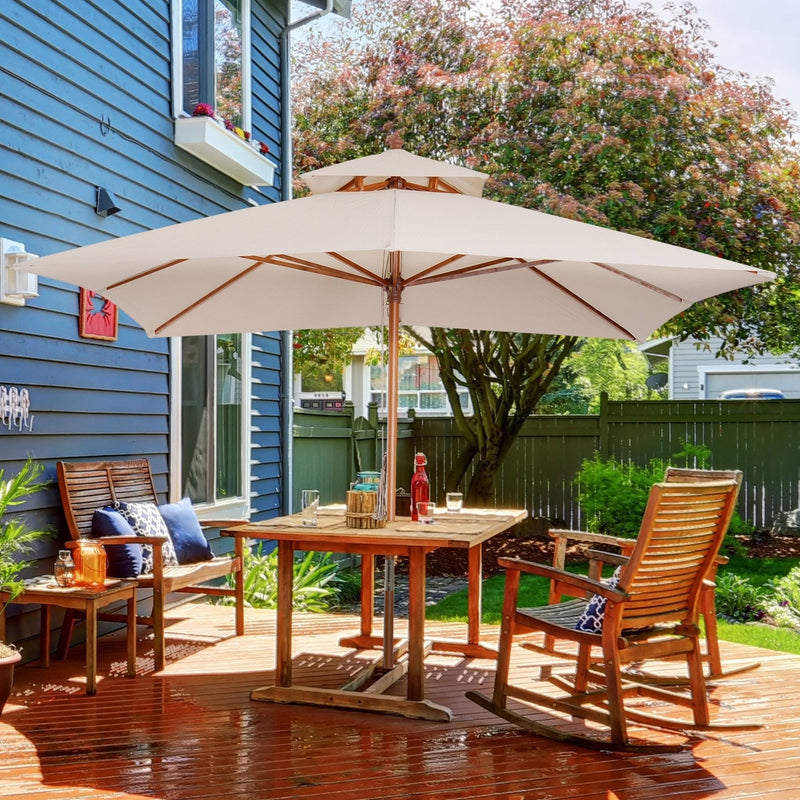 Pagoda Style Large Patio Parasol Outsunny