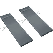 Sun Lounger Cushions with Ties 196x55cm Grey Outsunny
