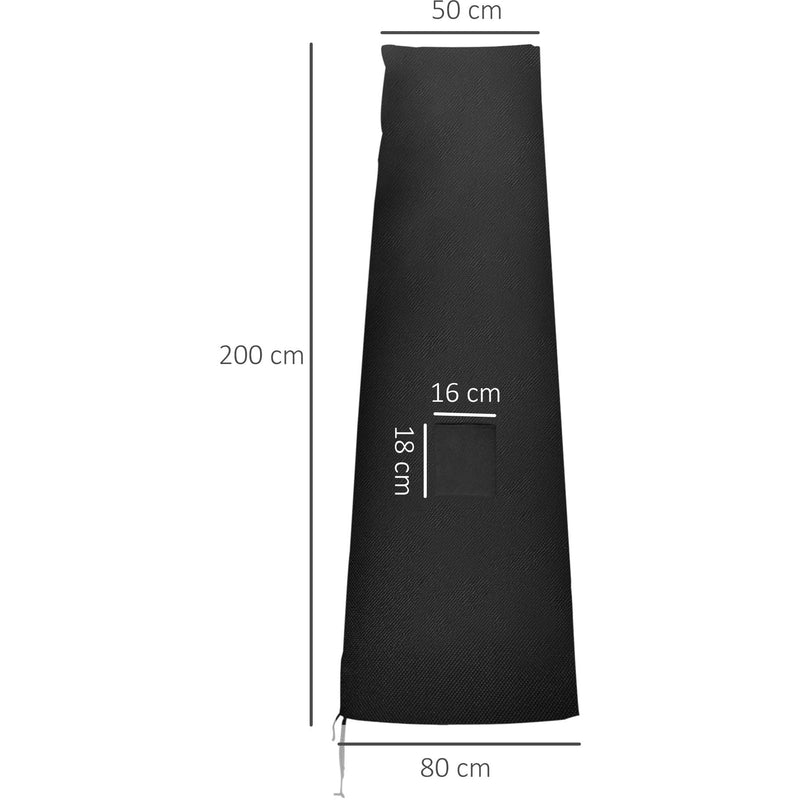 Outsunny Garden Parasol Cover Waterproof Outdoor Cantilever Banana Umbrella Protector 300D Oxford Fabric 200 x 50/80 cm Outsunny