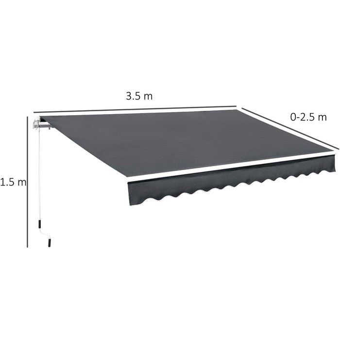 Retractable Awning For House, 3.5M x 2.5M