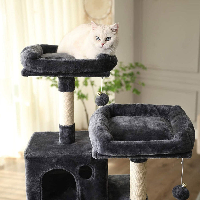 Feandrea Tall Cat Tree Tower, Smoky Grey