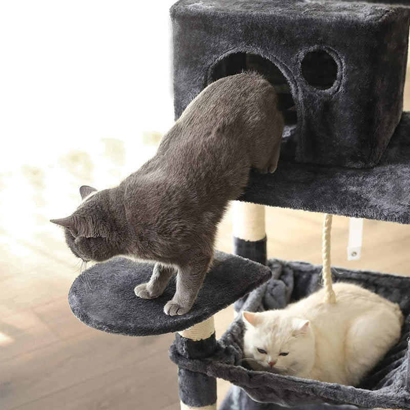 Feandrea Tall Cat Tree Tower, Smoky Grey