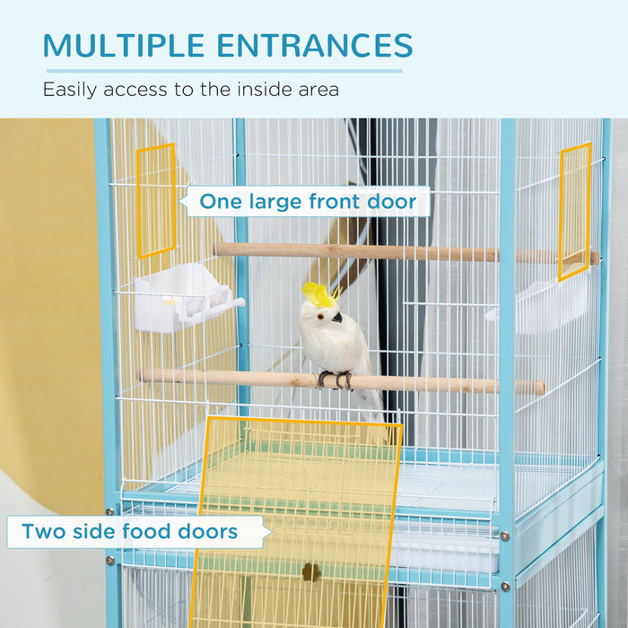 Large 2-In-1 Bird Cage Aviary for Finch, Canaries, Budgies