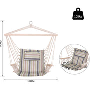 Outdoor Hanging Hammock Chair, Thick Rope, Multicoloured Outsunny