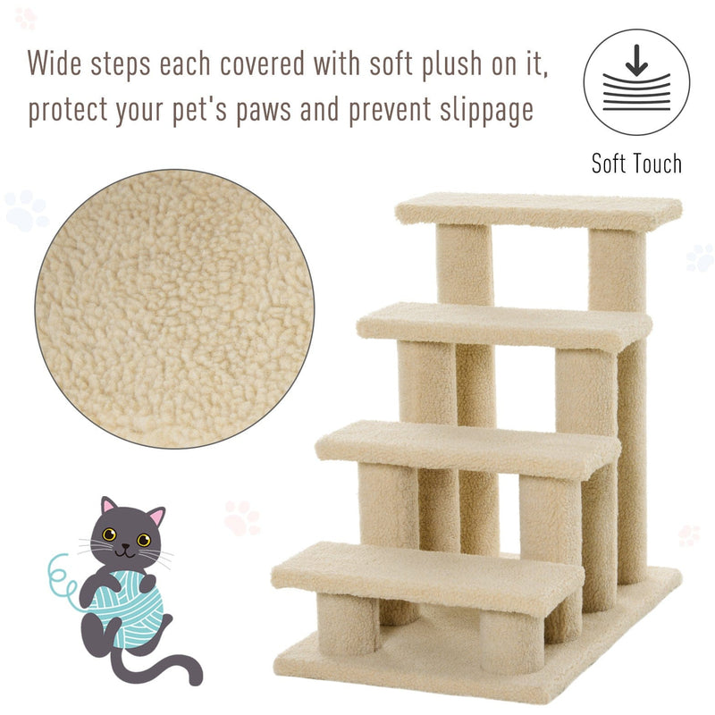 Pet Step Climing Frame - Light Brown