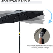 3m Garden Parasol - Black Outsunny