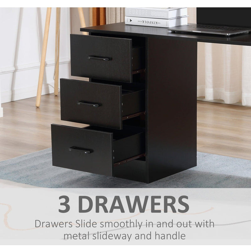 120cm Home Office Computer Desk with Storage Shelves