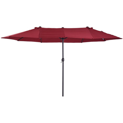 4.6m Large Garden Parasol, Double Sided, No Base Outsunny