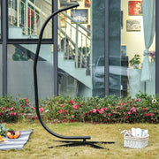 Outsunny Hanging Hammock Stand Hammock Chair Stand C Stand Steel Heavy Duty Stand for Air Porch Swing Chair Indoor Outdoor (Only Construction) Outsunny