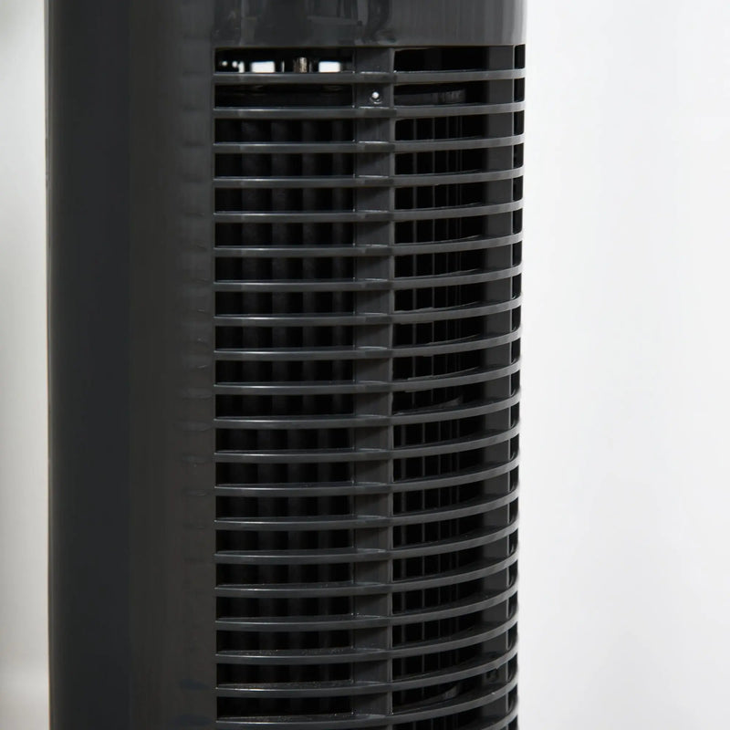 30" Tower Fan with Remote, Oscillation, 10h Timer, LED Light Homcom