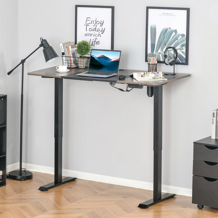 Electric Standing Desk - 4 Memory Presets - 140x70cm, Teak