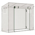 Walk In Garden Greenhouse with Steel Frame - 200x76x168cm Outsunny
