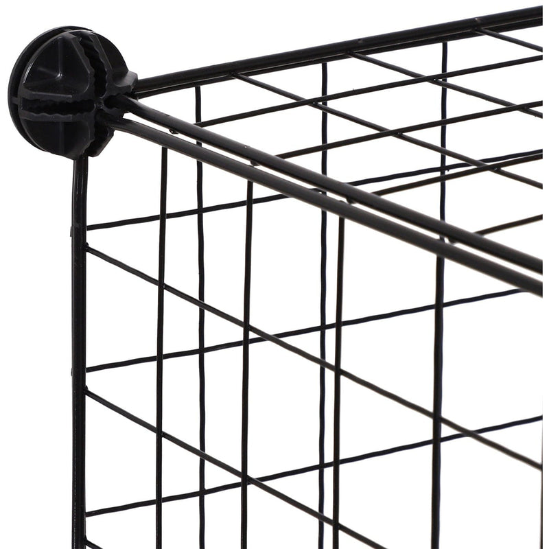 DIY 6 Cube Metal Rack, Black