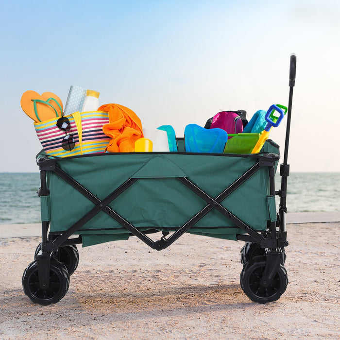 Folding Trolley For Beach, Garden, Camping, Green