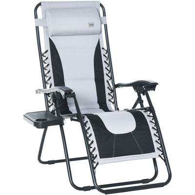 Zero Gravity Chair With Cup Holder and Pillow Outsunny