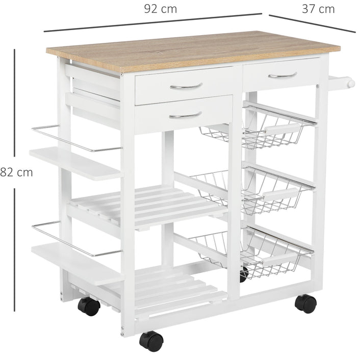 Rolling Kitchen Island With Spice Racks