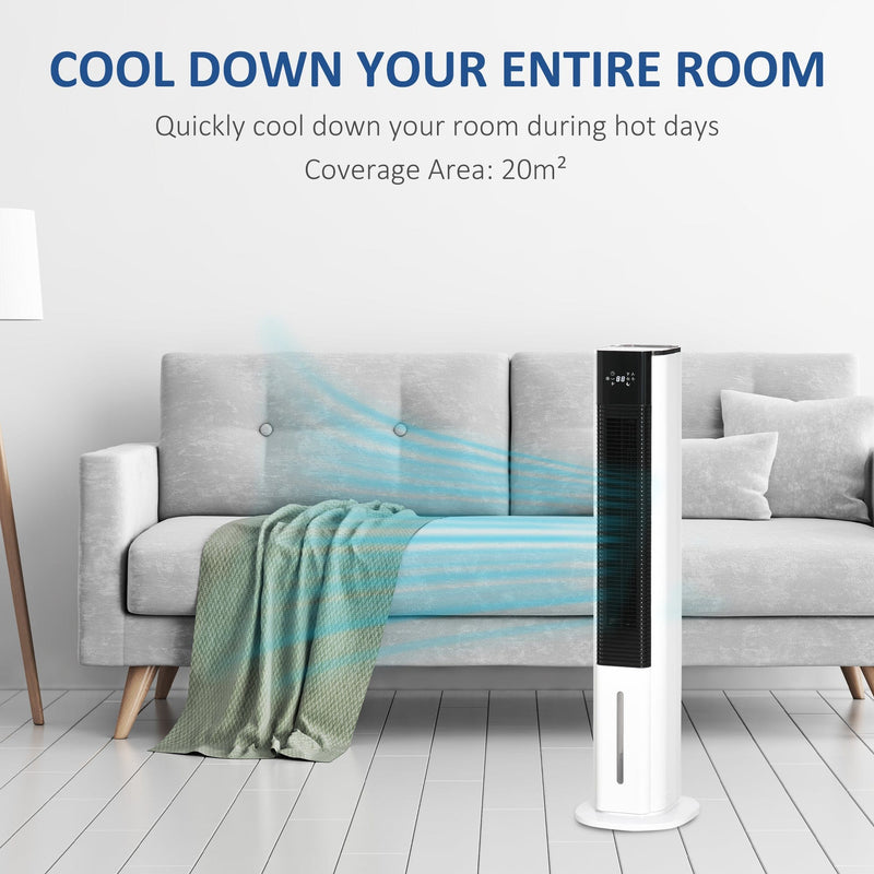 42" White Portable Air Humidifier Cooler Homcom