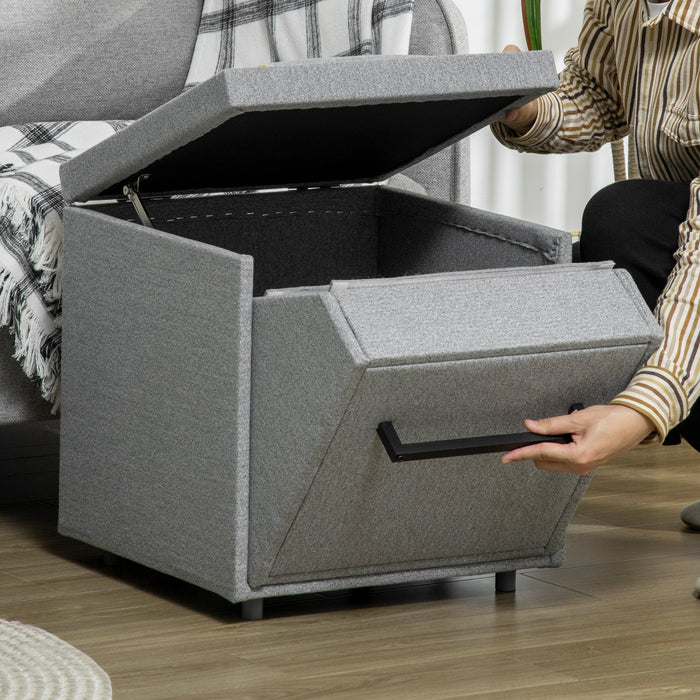 2-in-1 Dog Steps Ottoman with Storage