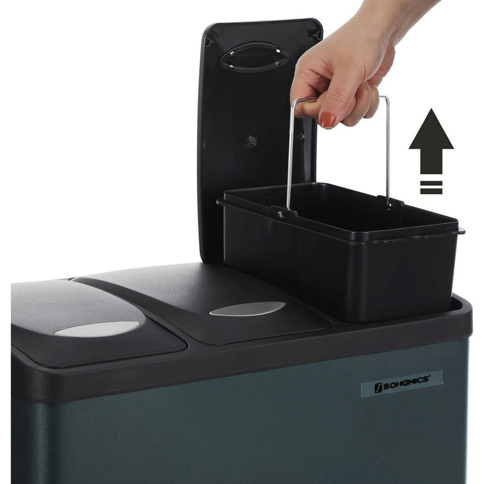 Songmics Three Compartment Recycling Bin