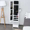 Freestanding Jewellery Cabinet With Lights, White Homcom
