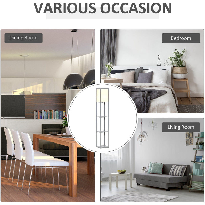 Floor Lamp With Shelves