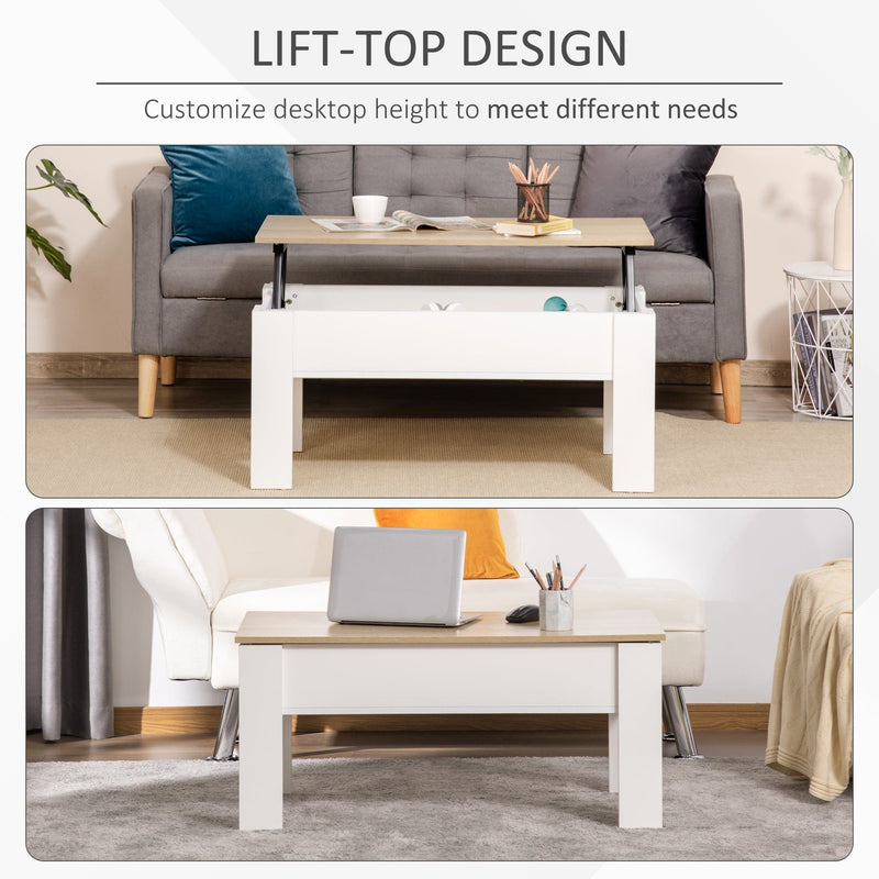 Lift Top Storage Coffee Table for Living Room