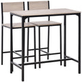3-Piece Bar Chair and Table Set Homcom