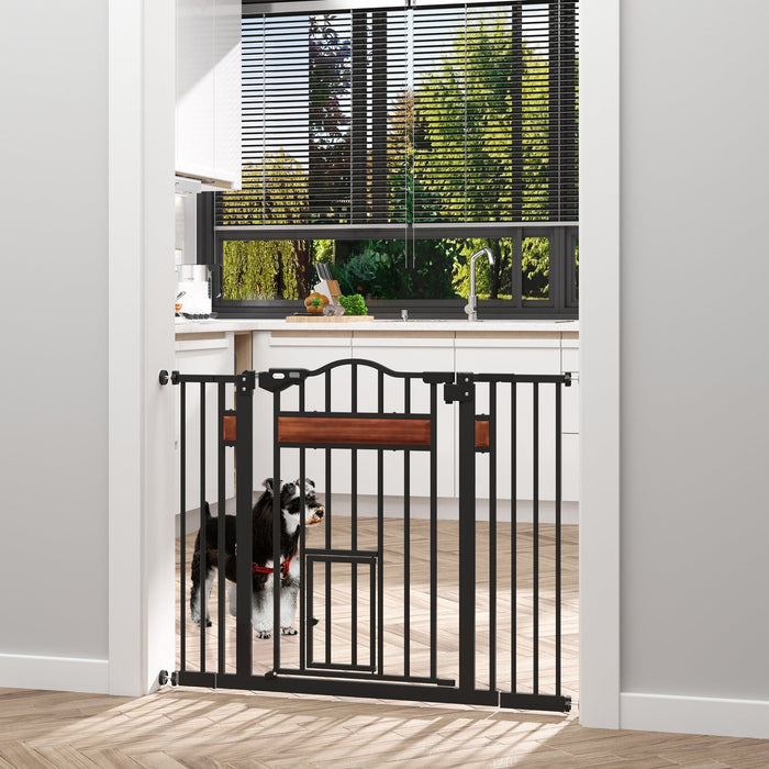 Pet Safety Gate with Door (74-105cm)