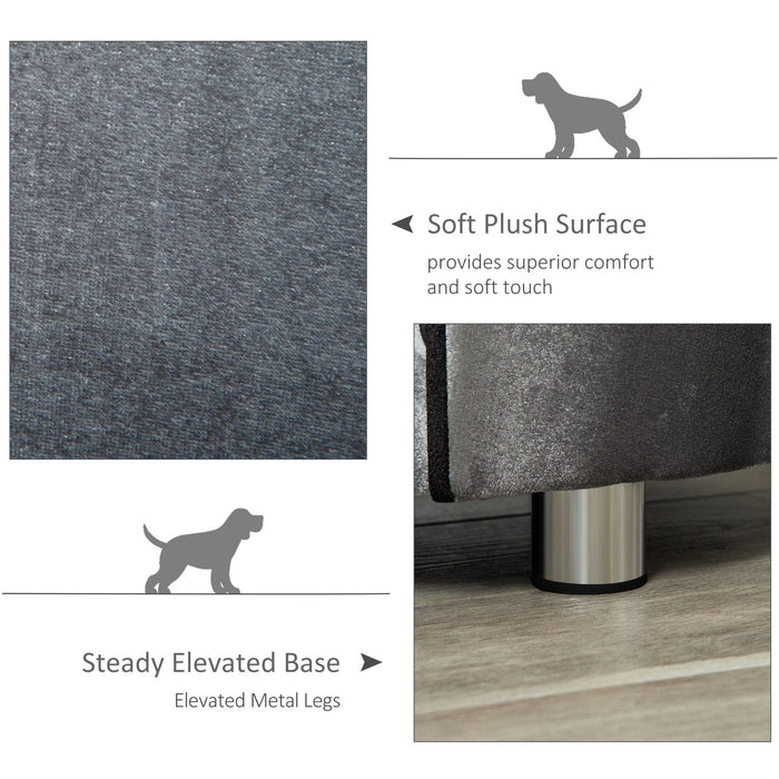 Small Pet Sofa with Storage Pocket, Removable Cushion