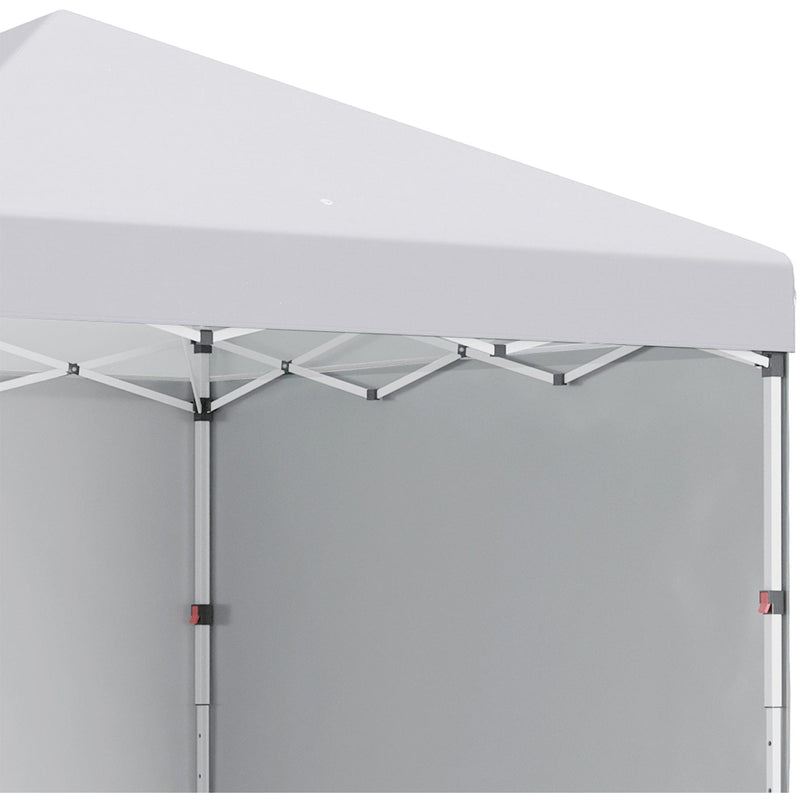 Outsunny 3x3m Pop Up Gazebo, White, 2 Sidewalls Outsunny
