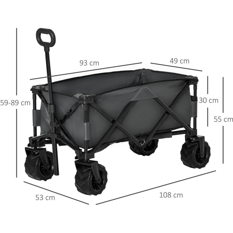 Folding Trolley For Beach, Garden, Camping, Grey
