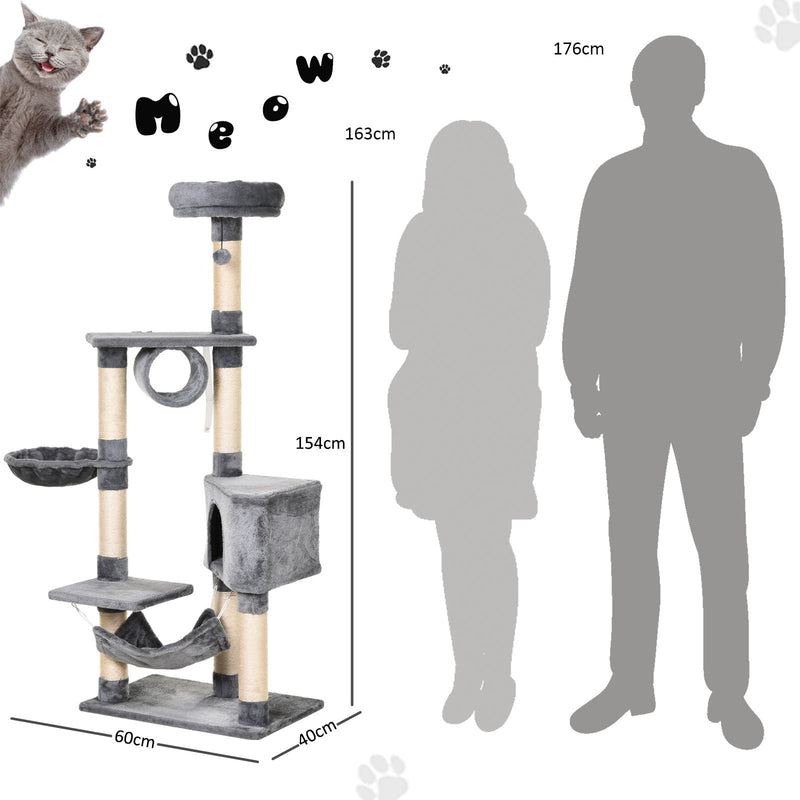 150CM Cat Tree Condo, Multi-level, Toys, Scratching Posts