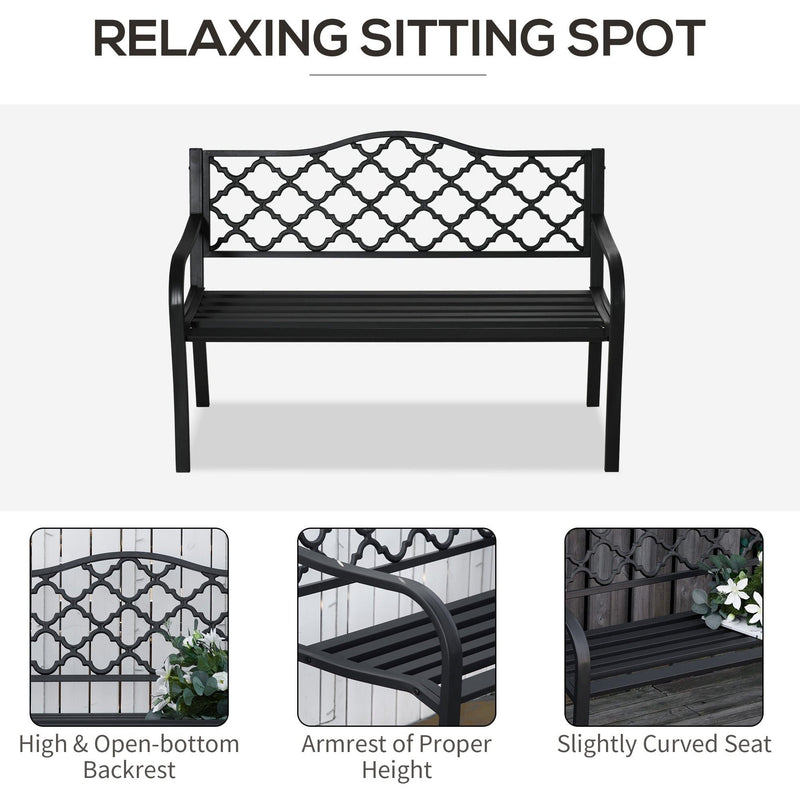 Antique Cast Iron Bench Outsunny