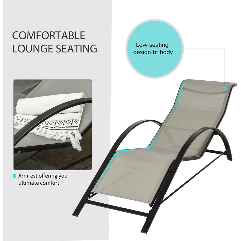 3-Piece Sun Loungers With Table