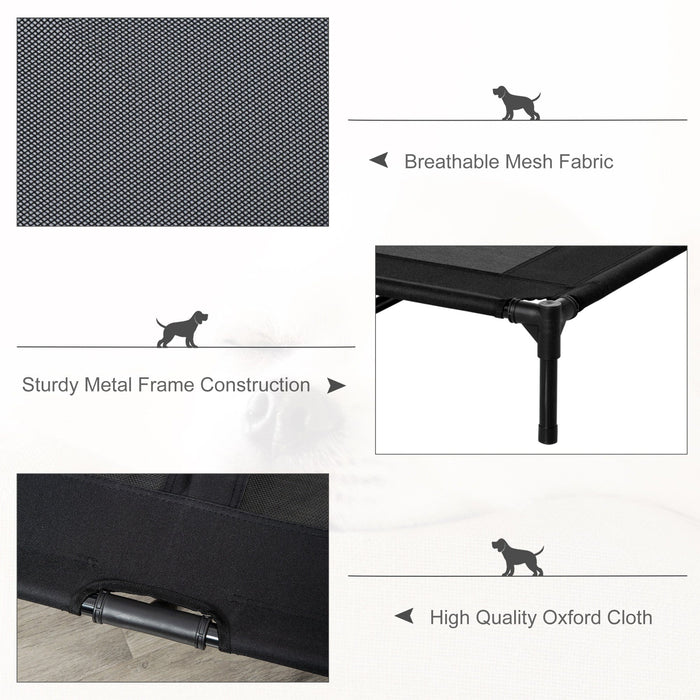 Raised Dog Bed For Large Dogs - Black