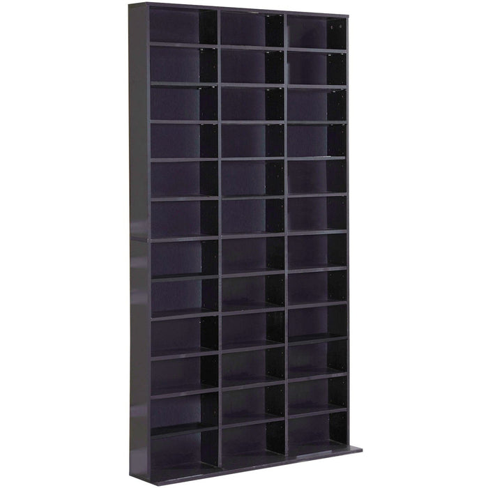 CDs Storage Shelf, Black, 1116, 102x24x195cm