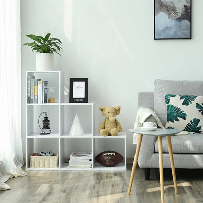 White Room Divider Cube Bookcase by Vasagle - Features 9 cubes 