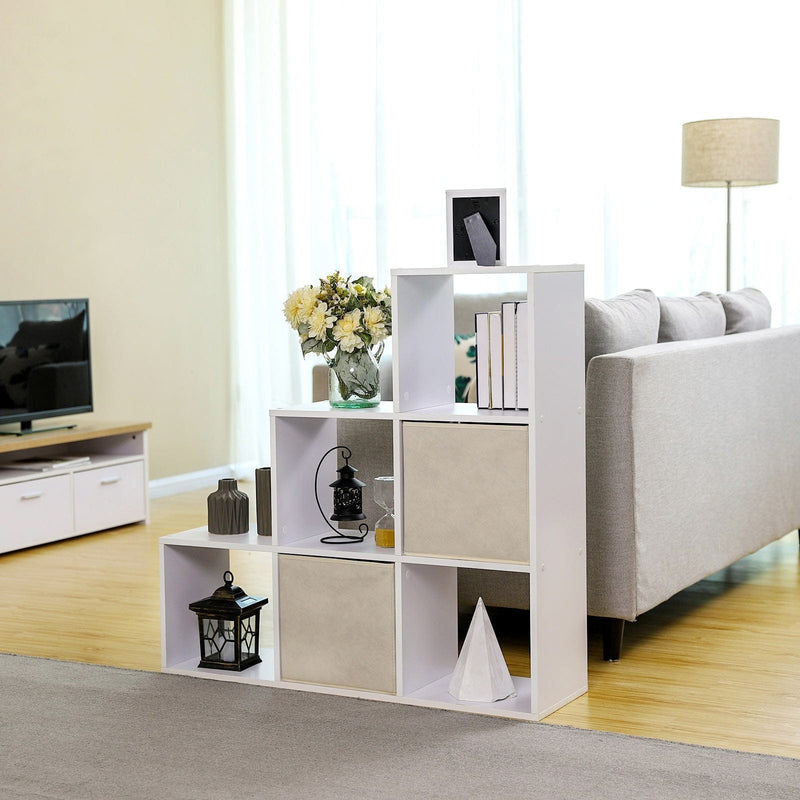 White Room Divider Cube Bookcase by Vasagle - Features 9 cubes 