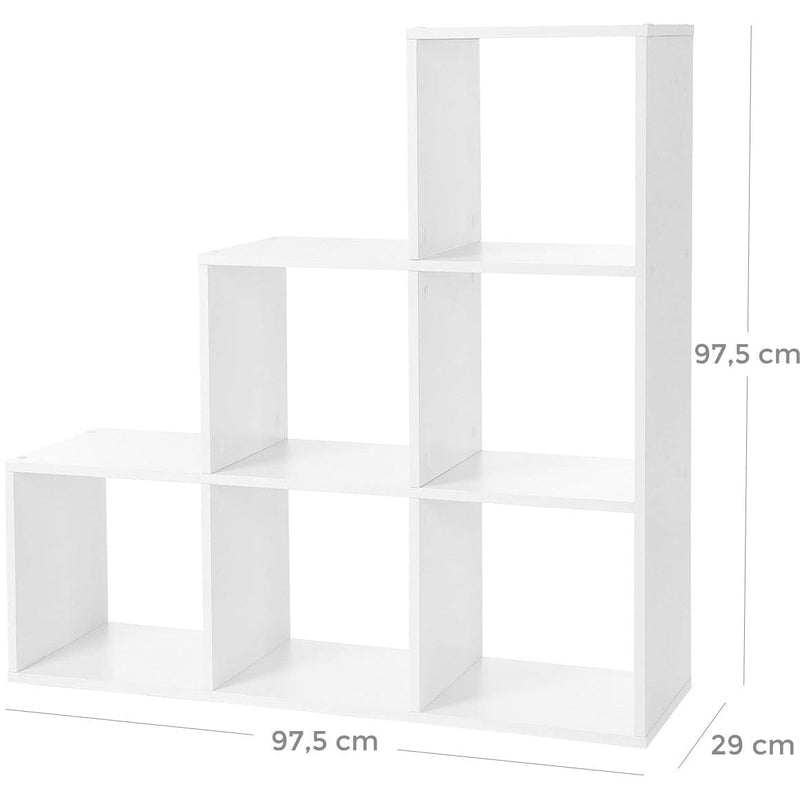 White Room Divider Cube Bookcase by Vasagle - Features 9 cubes 