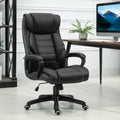 6 Point Vibrating Massage Office Chair, Swivel, Footrest Homcom